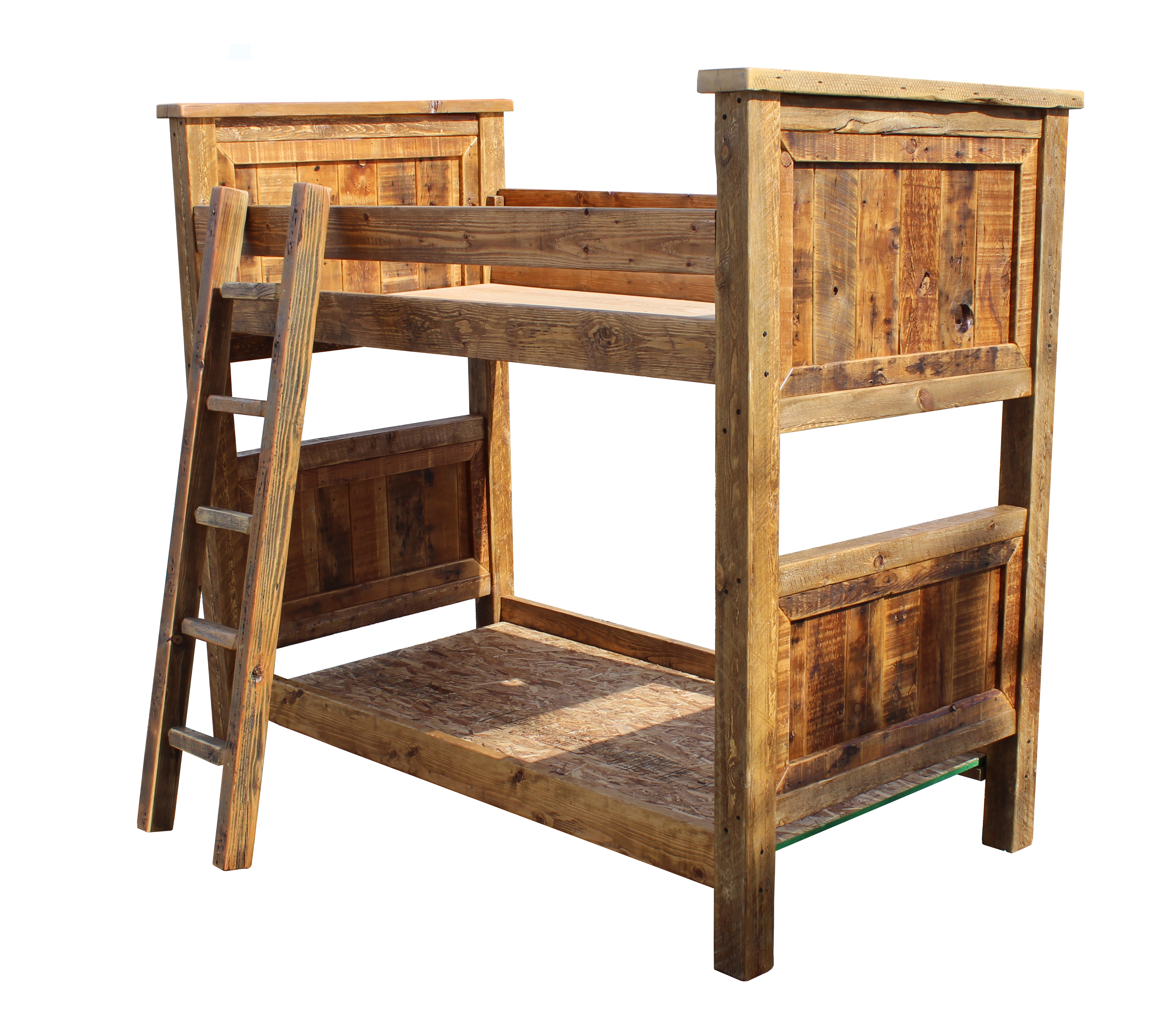 Barn Wood Bunk Bed Rustic Twin Over Twin - Breck Bears